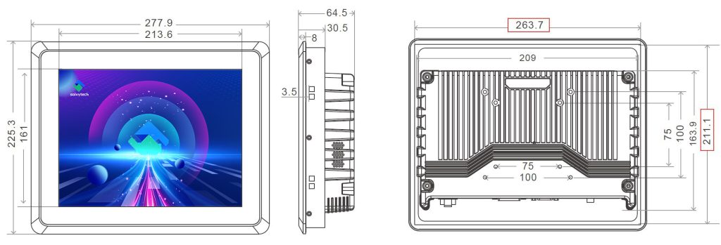 10.4inch 8mm Touch Monitor