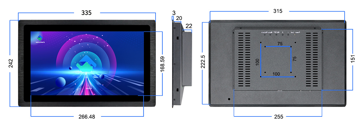 12.1-inch 3mm Bezel Touch Monitor (16:10) - Saivytech
