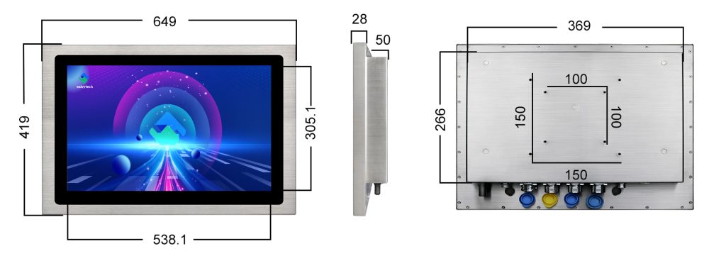 24inch Waterproof Stainless Steel Touch Screen Monitor