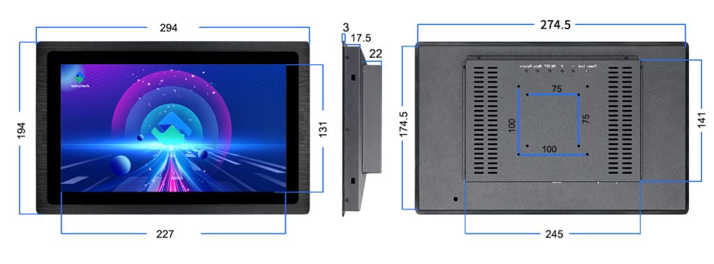 Industrial capacitive touch display drawing